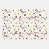 Dalmatische hond met kerstmis inpakpapier vel (Voorkant 3)