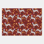 Dalmatische hond met kerstmis inpakpapier vel (Voorkant 2)
