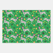 Dalmatische hond met kerstmis inpakpapier vel (Voorkant)