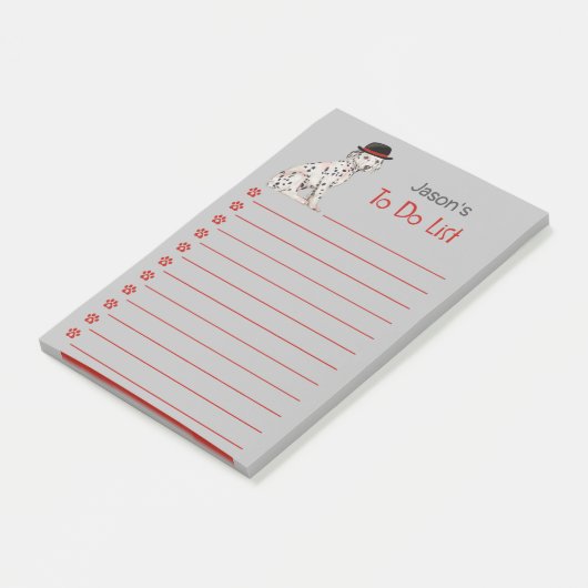 Dalmatische hond met Pet schilderij Post-it® Notes (Schuin)