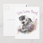 Dalmatische Hond Moeder Bloemstuk Briefkaart (Voorkant / Achterkant)