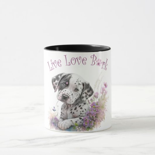 Dalmatische Hond Moeder Bloemstuk Mok (Midden)