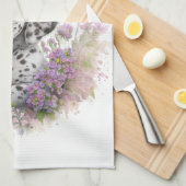 Dalmatische Hond Moeder Bloemstuk Theedoek (Quarter Fold)