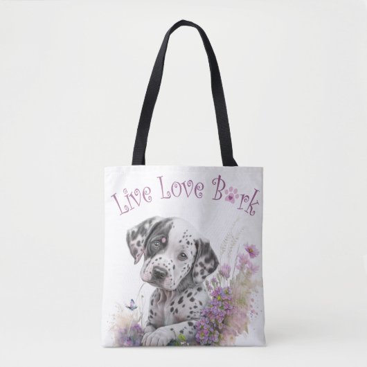 Dalmatische Hond Moeder Bloemstuk Tote Bag (Voorkant)