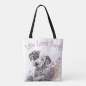 Dalmatische Hond Moeder Bloemstuk Tote Bag (Achterkant)