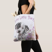 Dalmatische Hond Moeder Bloemstuk Tote Bag (Dichtbij)