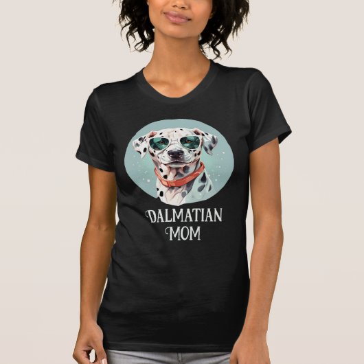 Dalmatische Hond Moeder Zonnebril T-shirt (Voorkant)