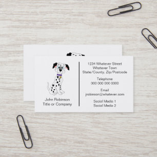 Dalmatische hond ontwerp boarden kennels visitekaartje