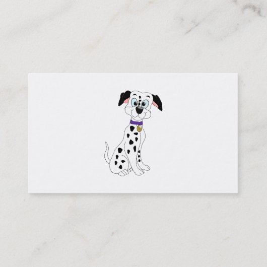 Dalmatische hond ontwerp boarden kennels visitekaartje (Achterkant)