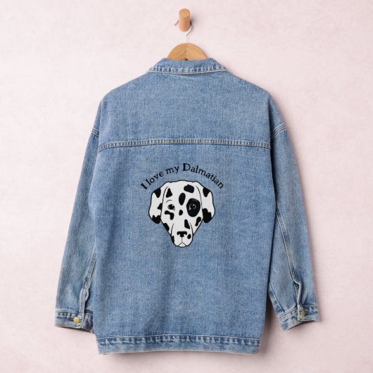 Dalmatische Hond Ontwerp Denim Jas Denim Jacket (Hangar)