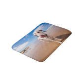 Dalmatische hond op strand badmat (Gekanteld)