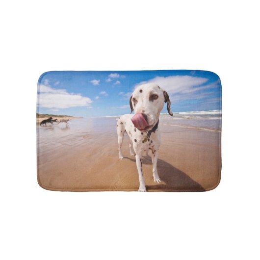 Dalmatische hond op strand badmat (Voorkant)