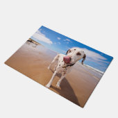 Dalmatische hond op strand deurmat (Schuin)