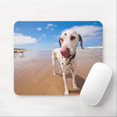 Dalmatische hond op strand muismat (Met muis)