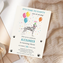 Dalmatische Hond Pawty Puppy Verjaardagsfeestje