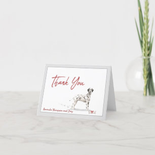 Dalmatische hond personaliseren botlint bedankkaart