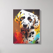 Dalmatische Hond Pet Leuke Schattige Dierenmetgeze Canvas Afdruk (Voorkant)