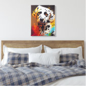 Dalmatische Hond Pet Leuke Schattige Dierenmetgeze Canvas Afdruk (Insitu (Slaapkamer))