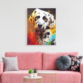Dalmatische Hond Pet Leuke Schattige Dierenmetgeze Canvas Afdruk (Insitu (Woonkamer))