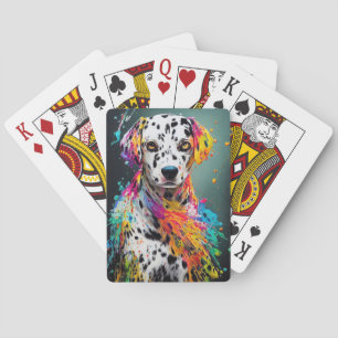 Dalmatische Hond Pet Leuke Schattige Dierenmetgeze Pokerkaarten