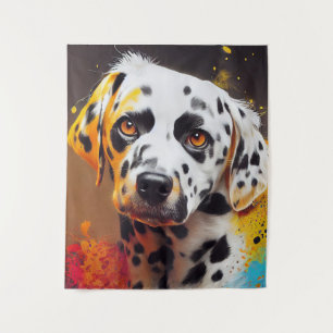Dalmatische Hond Pet Leuke Schattige Dierenmetgeze Wandkleed