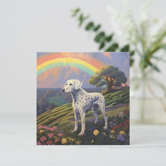 Dalmatische Hond Rainbow Bridge Aangepaste Naam Me (Staand voorkant)