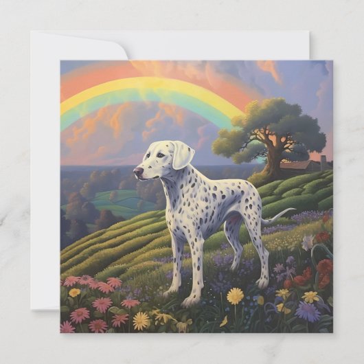 Dalmatische Hond Rainbow Bridge Aangepaste Naam Me (Voorkant)