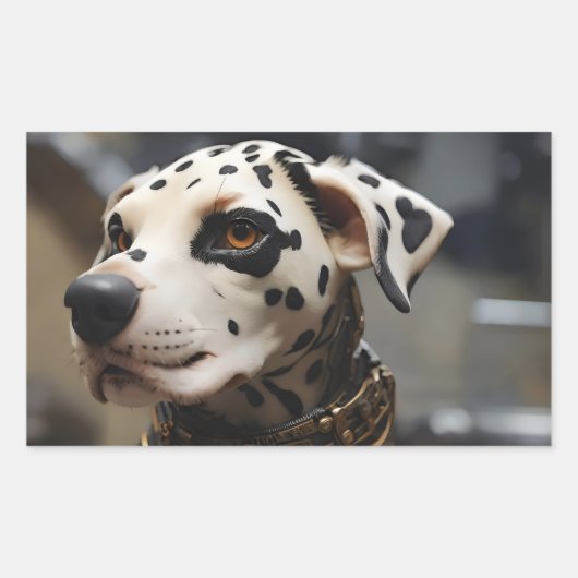 Dalmatische hond rechthoekige sticker (Voorkant)