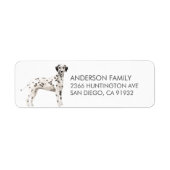 Dalmatische hond retour adres label (Voorkant)