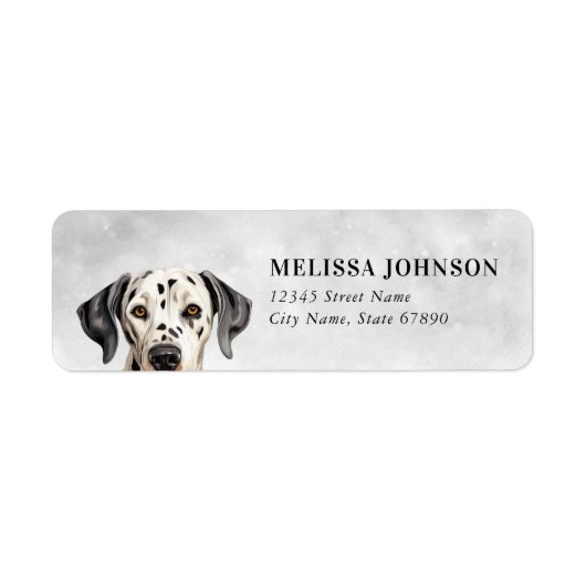 Dalmatische hond retour adreslabels etiket (Voorkant)