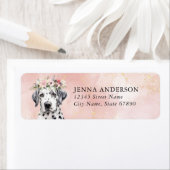 Dalmatische hond retour adreslabels etiket (Insitu)