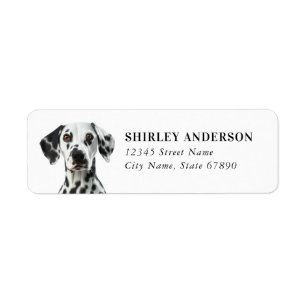 Dalmatische hond retour adreslabels etiket