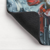 Dalmatische Hond Rijden Motorfiets Kerstmis Muismat (Hoek)