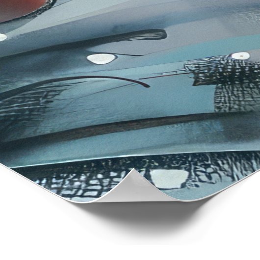 Dalmatische Hond Rijden Motorfiets Kerstmis Poster (Hoek)