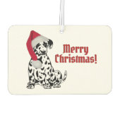Dalmatische Hond Rood Kous Pet Vrolijk Kerstfeest Luchtverfrisser (Achterkant)