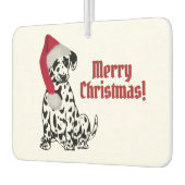 Dalmatische Hond Rood Kous Pet Vrolijk Kerstfeest Luchtverfrisser (Links)