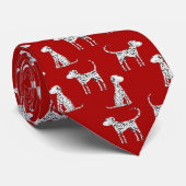 Dalmatische hond rood stropdas (Opgerold)