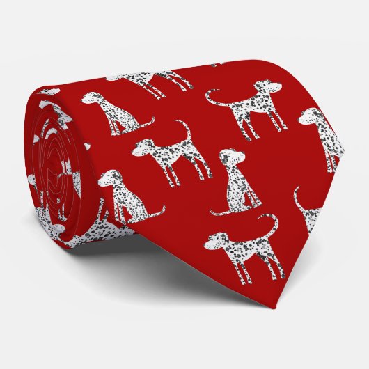 Dalmatische hond rood stropdas (Opgerold)