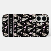 Dalmatische Hond Roze Harten Patroon Naam Case-Mate iPhone Case (Achterkant (horizontaal))