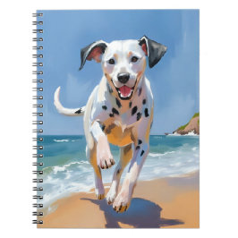 Dalmatische Hond Strand Aquarel Huisdier Schilderi Notitieboek