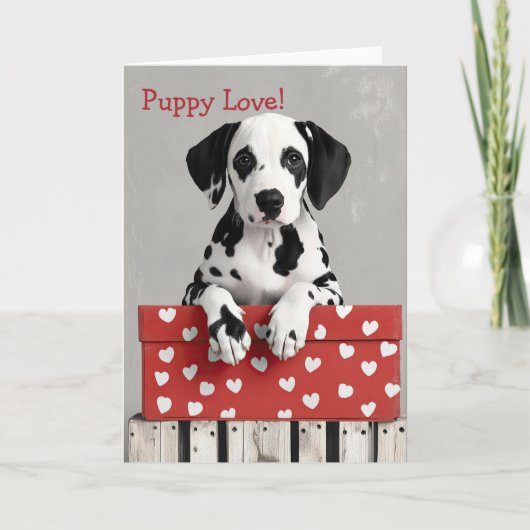 Dalmatische hond Valentijn Kaart (Voorkant)