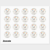 Dalmatische Hond Verjaardag Dank u Ronde Sticker (Vel)