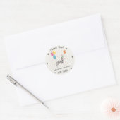 Dalmatische Hond Verjaardag Dank u Ronde Sticker (Envelop)