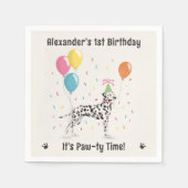 Dalmatische hond verjaardagsfeestje servet (Voorkant)