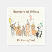 Dalmatische hond verjaardagsfeestje servet (Voorkant)