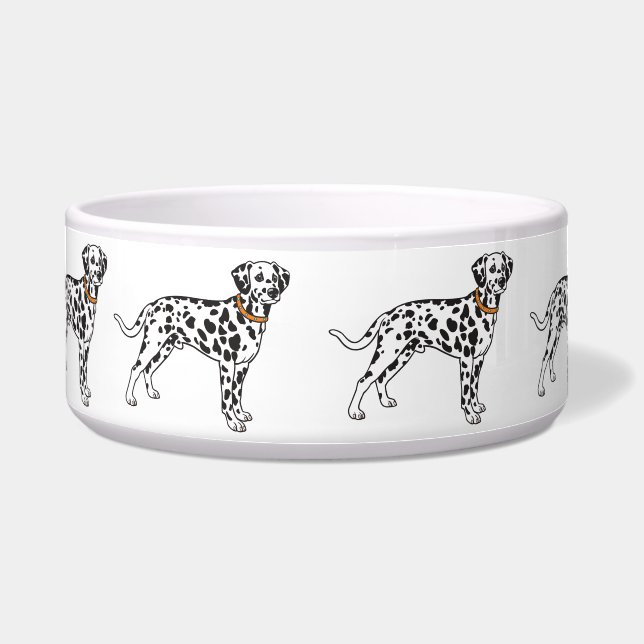 Dalmatische hond voerbakje (Voorkant)
