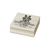 Dalmatische Hond Vrolijk Kerstmis Retouradres Rubberstempel (Stempel)