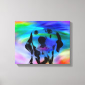 Dalmatische Hond Water Kleur Splash Art Portret Canvas Afdruk (Voorkant)