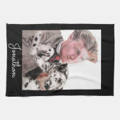 Dalmatische Hond Waterverf Honden Huisdier Keuken  Theedoek (Horizontaal)