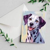 Dalmatische hond Waterverf schilderij Briefkaart